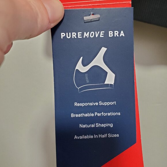 REEBOK NWT PureMove+ Bra MotionSense Adjustable Stretch Blk Women XL/2XL E-F Cup - Picture 10 of 14